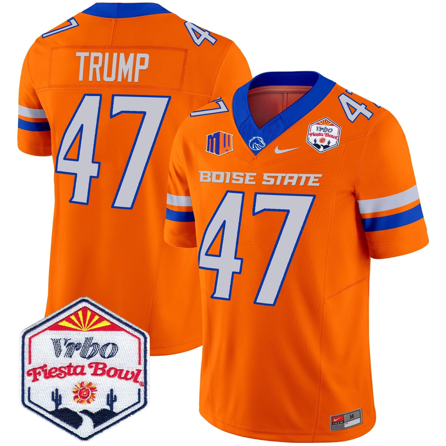 Boise State Broncos 2024 The Fiesta Bowl Patch Vapor Limited Jersey - All Stitched