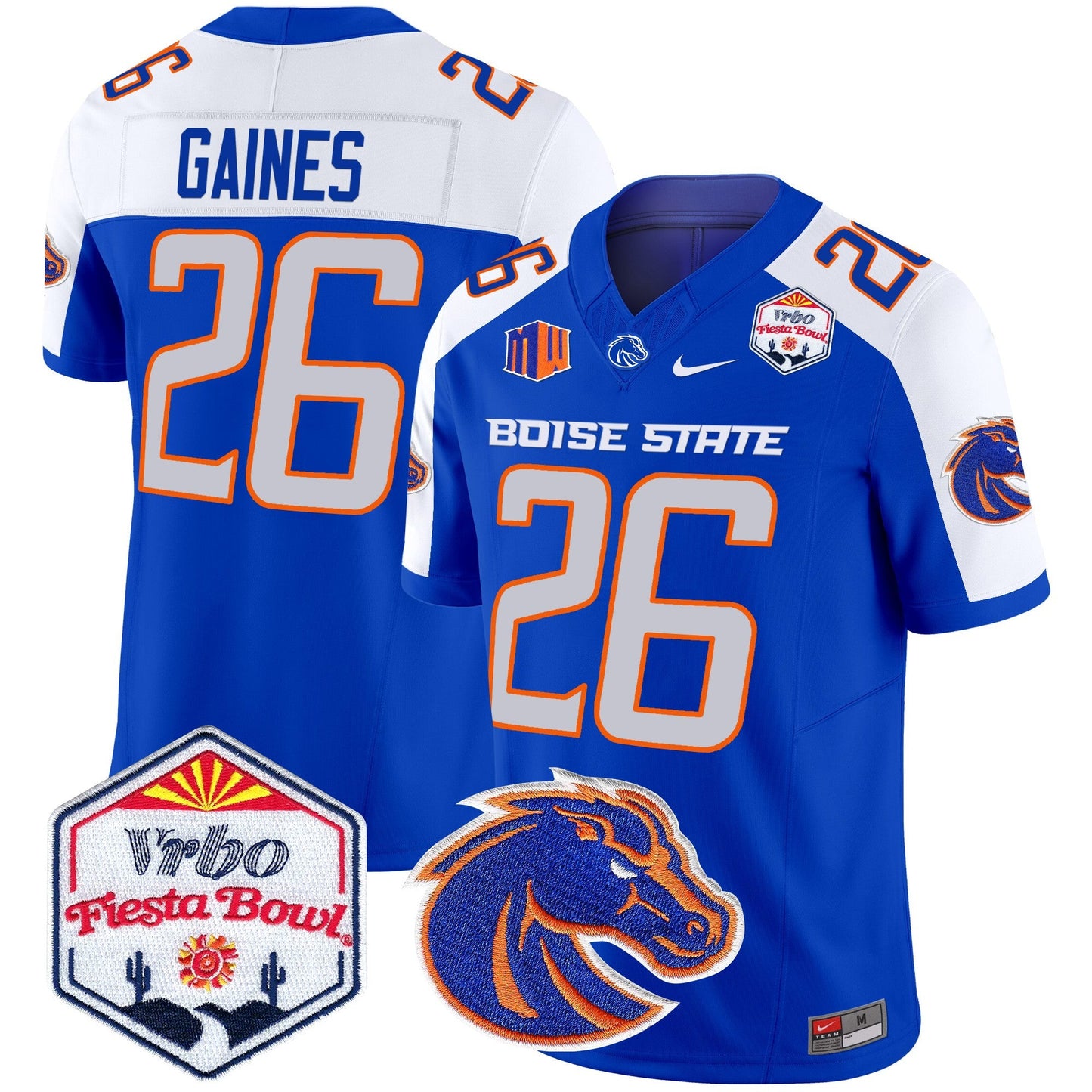 Boise State Broncos 2024 The Fiesta Bowl Patch Vapor Limited Jersey - All Stitched
