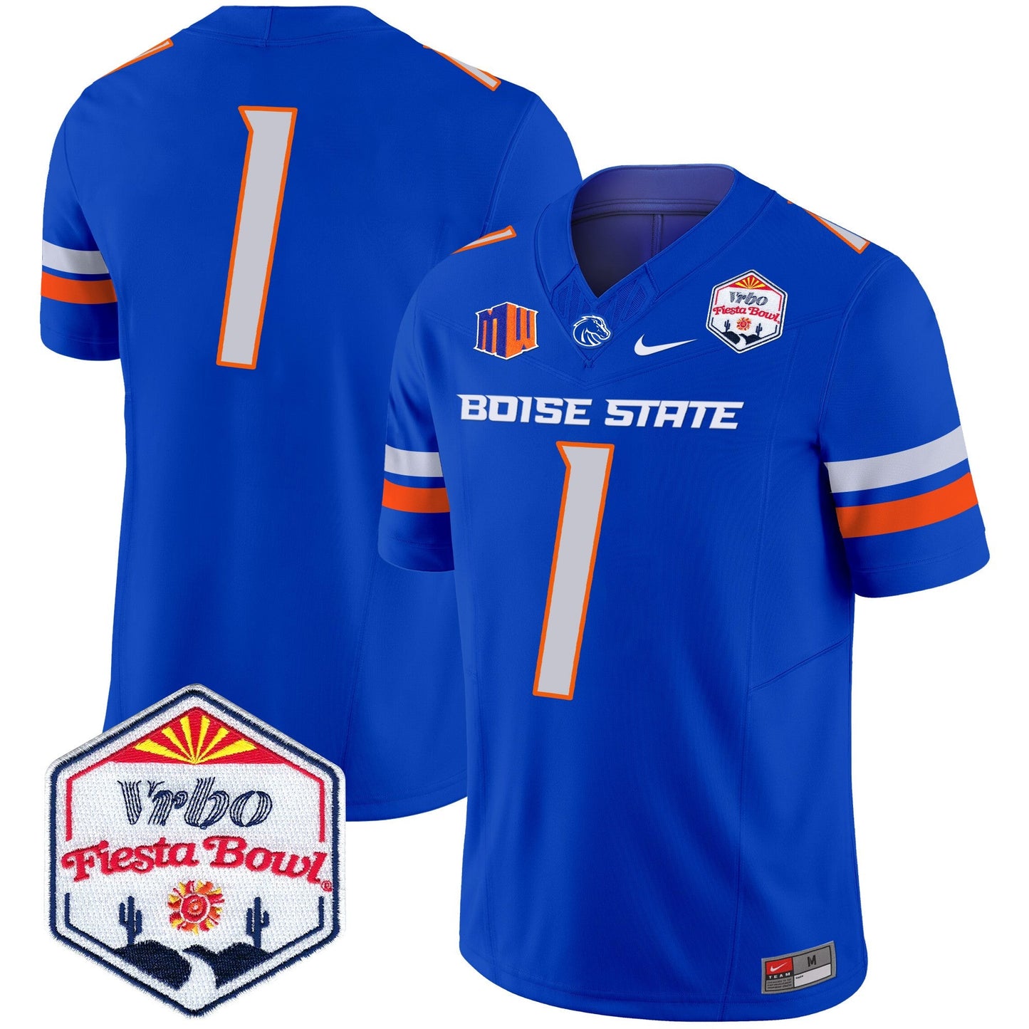 Boise State Broncos 2024 The Fiesta Bowl Patch Vapor Limited Jersey - All Stitched