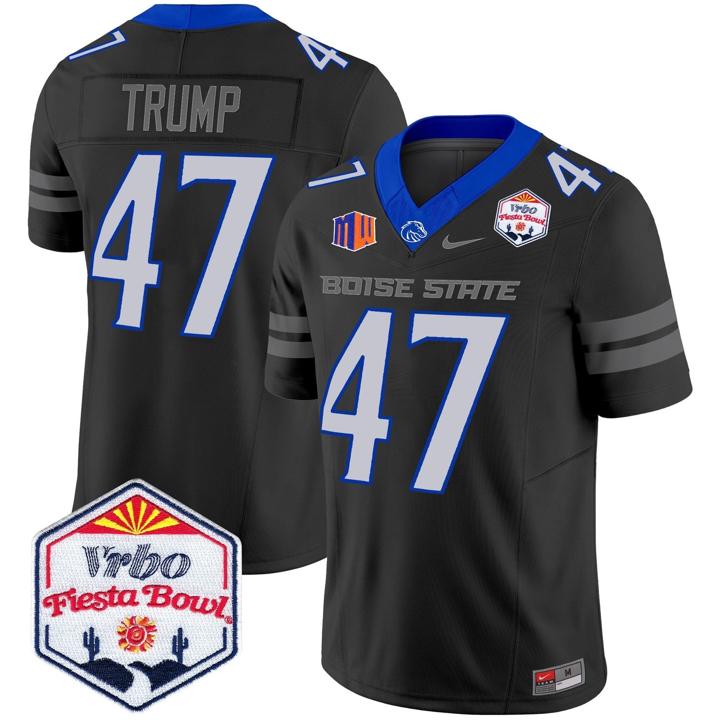 Boise State Broncos 2024 The Fiesta Bowl Patch Vapor Limited Jersey - All Stitched