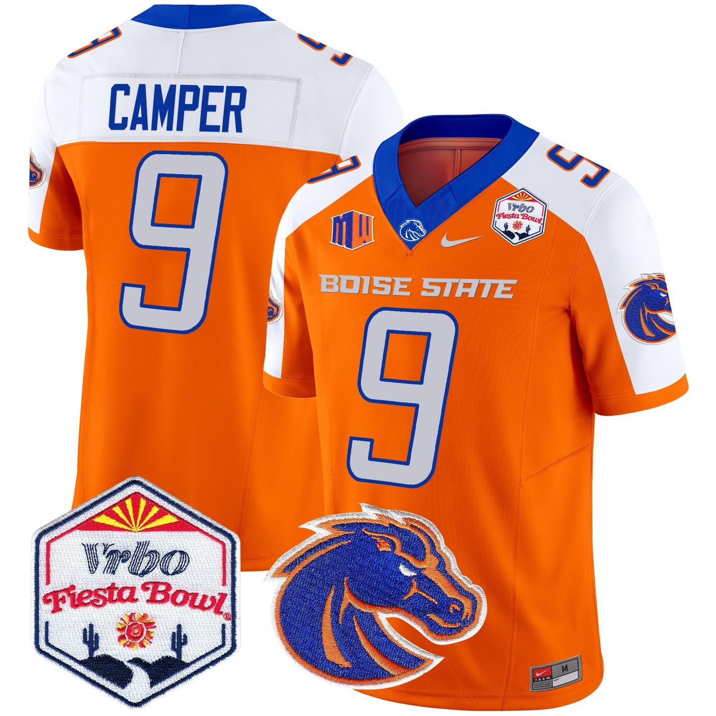 Boise State Broncos 2024 The Fiesta Bowl Patch Vapor Limited Jersey - All Stitched