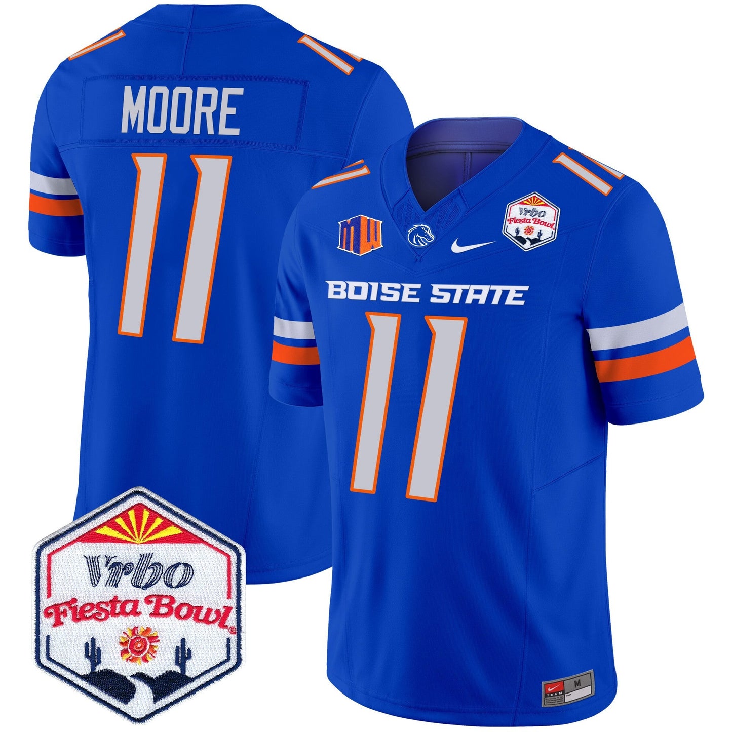 Boise State Broncos 2024 The Fiesta Bowl Patch Vapor Limited Jersey - All Stitched