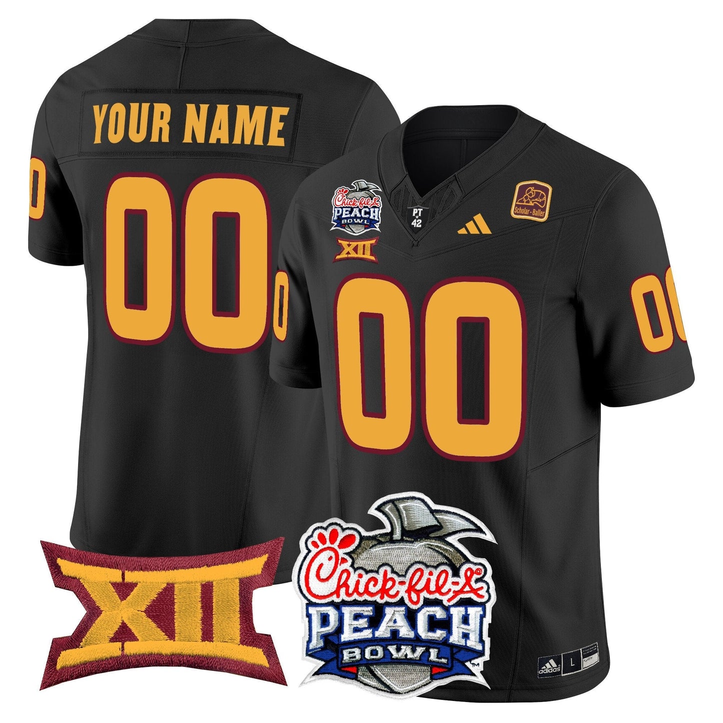 ASU 2025 Peach Bowl Vapor Limited Custom Jersey - All Stitched