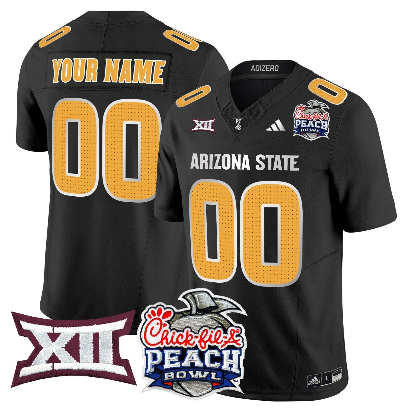 ASU 2025 Peach Bowl Vapor Limited Custom Jersey V2 - All Stitched