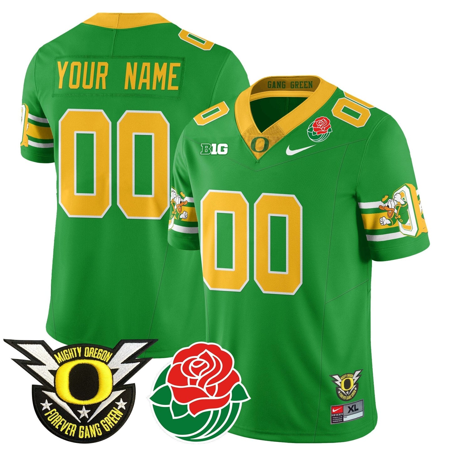 Custom Name/Gender ORE 2024 Rose Bowl Jersey - All Stitched