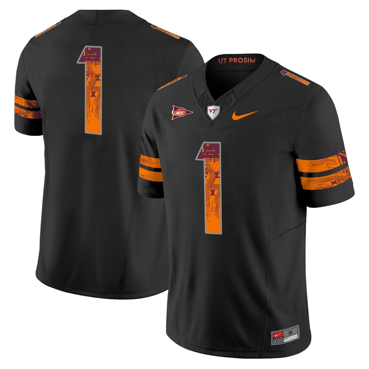 Virginia Tech Hokies Pro Combat Vapor Limited Jersey - All Stitched