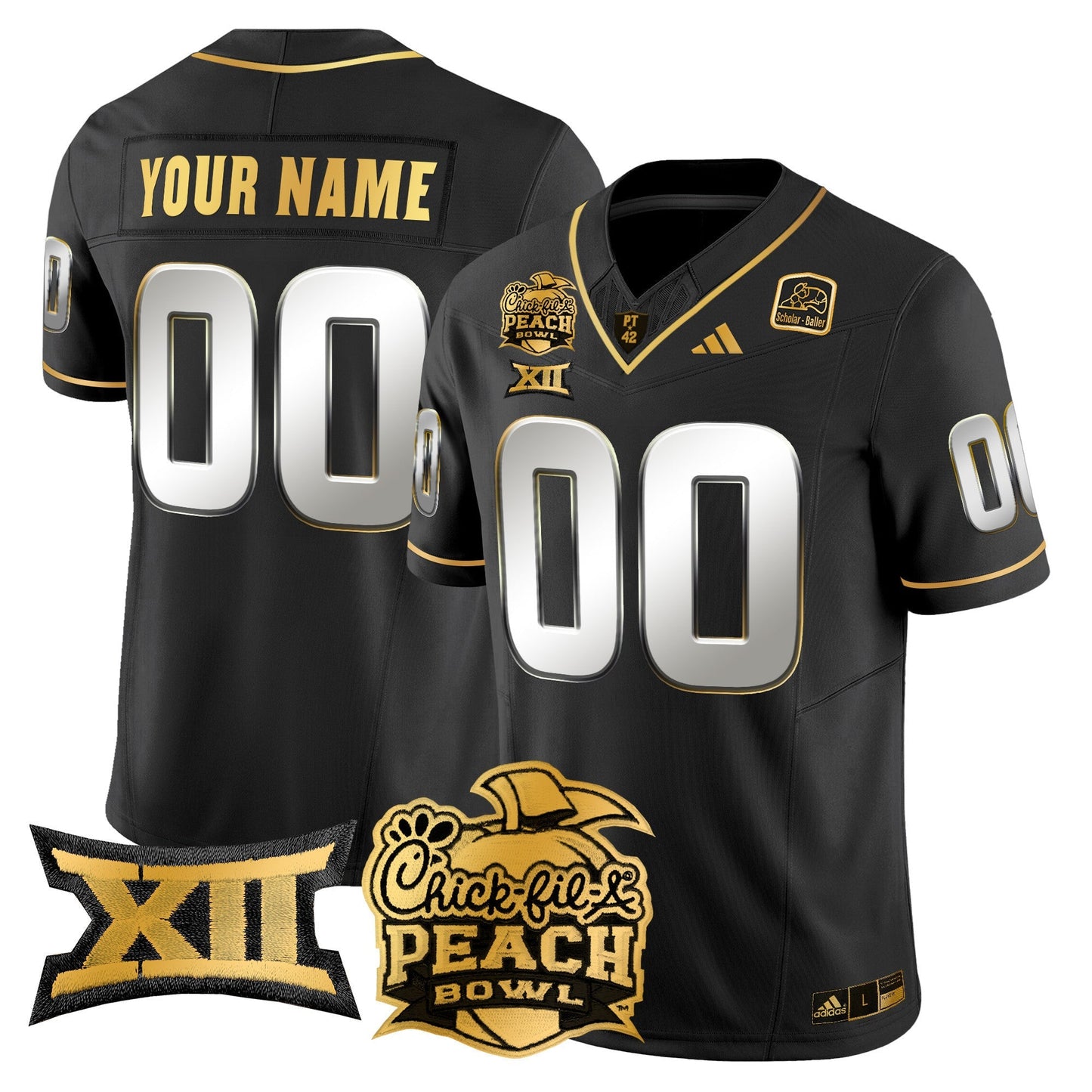 ASU 2025 Peach Bowl Gold Vapor Limited Custom Jersey - All Stitched