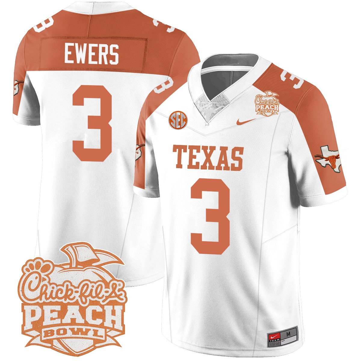 TEX 2024 Peach Bowl Jersey - All Stitched
