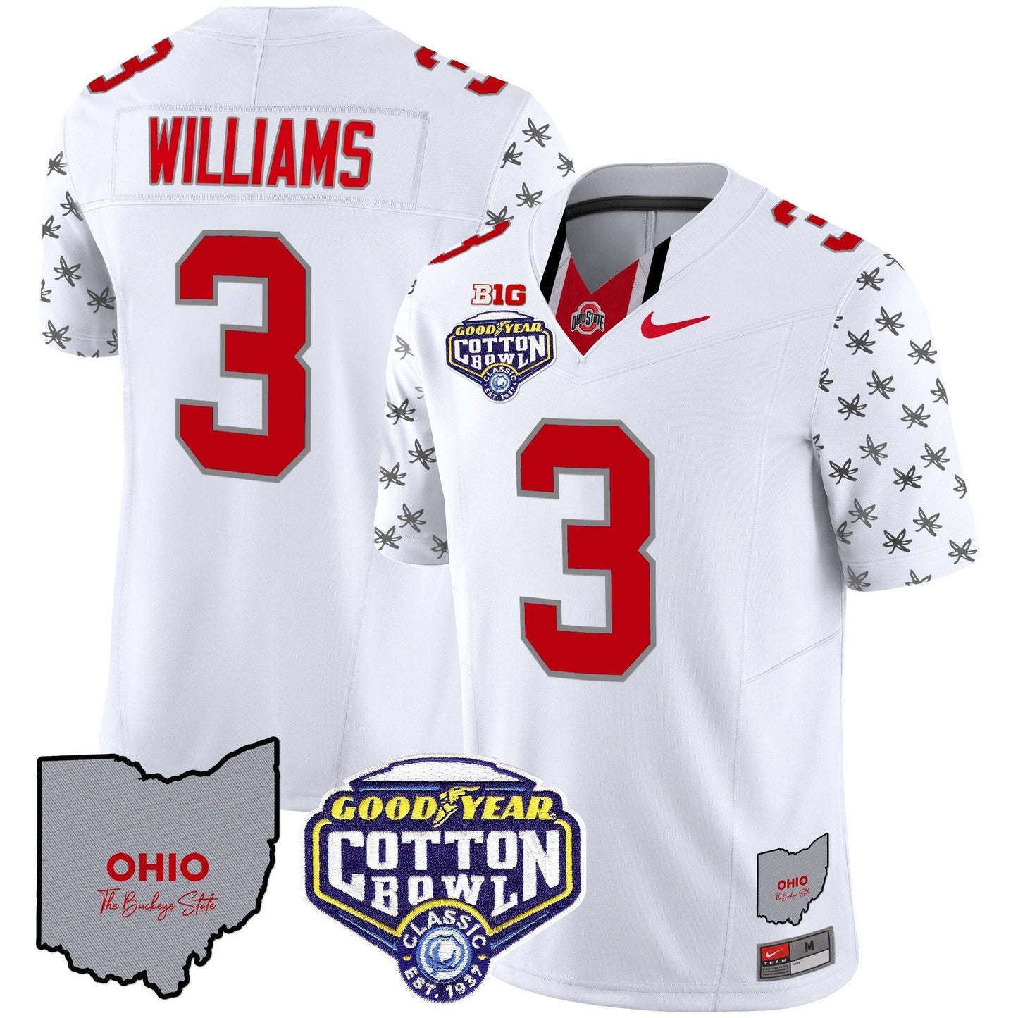 OSU Cotton Bowl Patch Vapor Limited Jersey - All Stitched