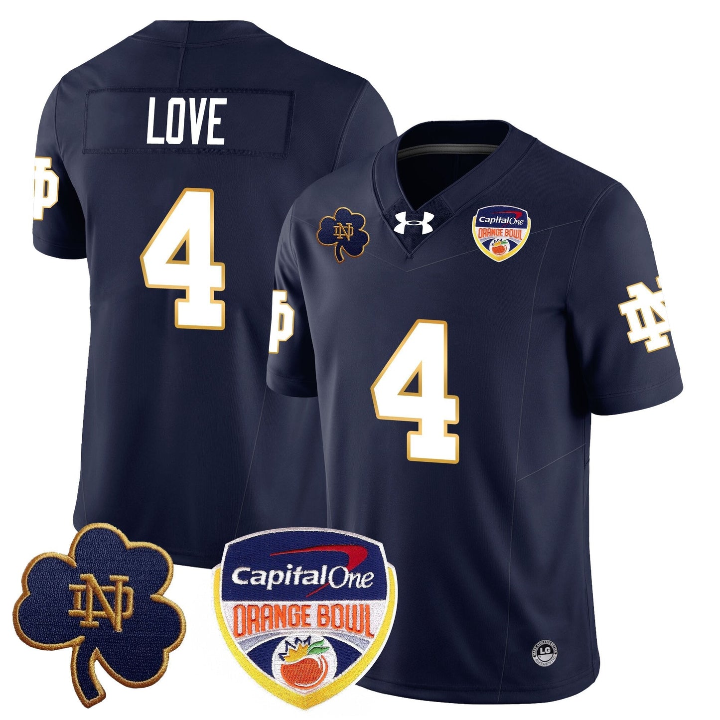 ND 2024 Orange Bowl Jersey - All Stitched