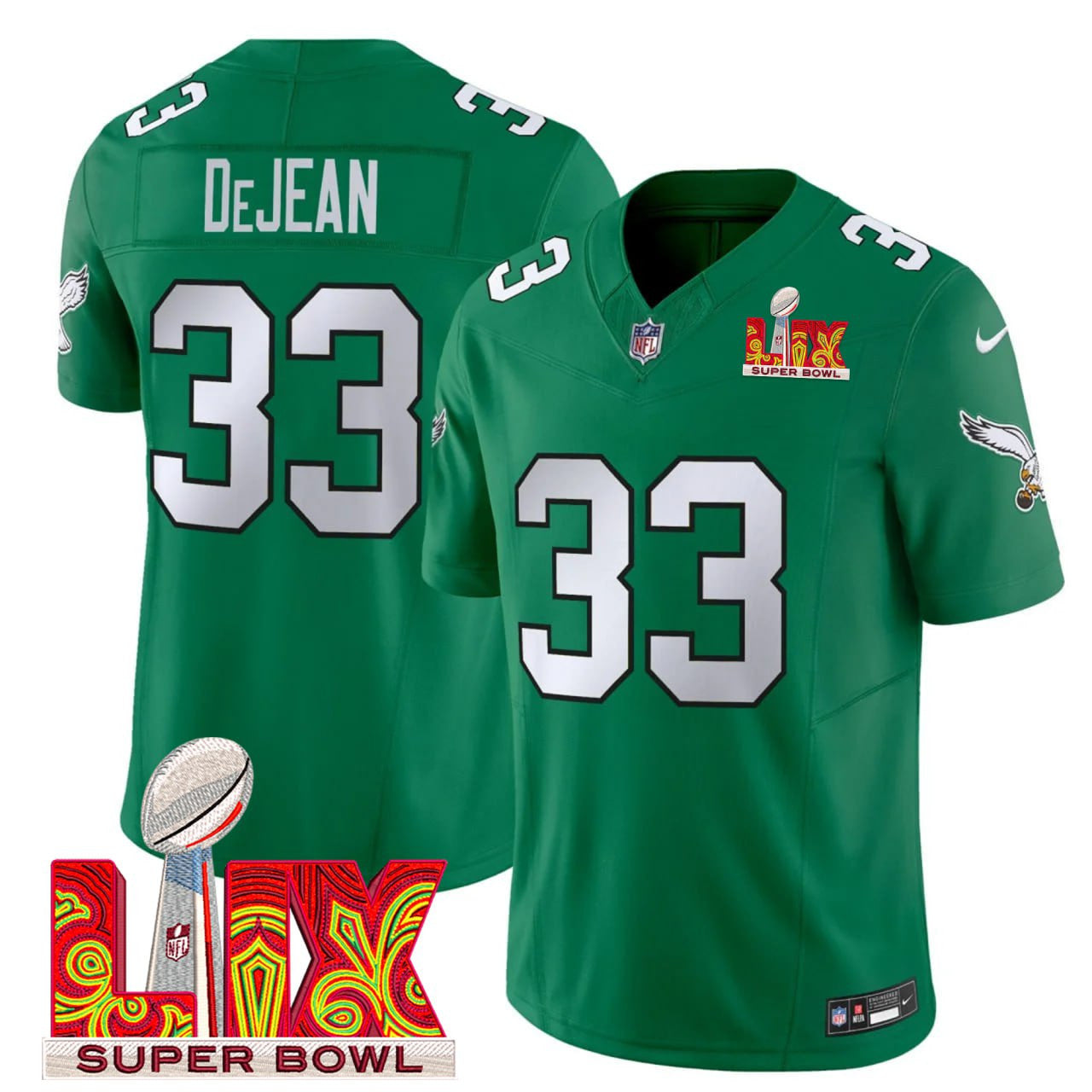 Cooper DeJean PHI Super Bowl LIX Jersey - All Stitched