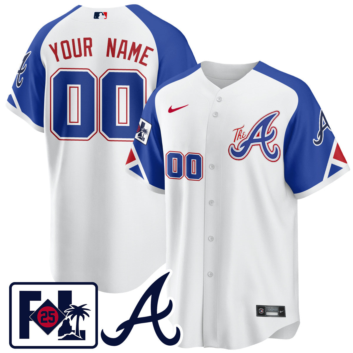 Custom Gender/Name Atlanta Braves 2025 Spring Training Jersey - All Stitched