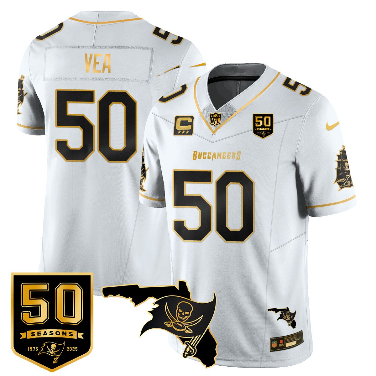 Men's Tampa Bay Buccaneers 50th Season Limited Jersey - All Stitched