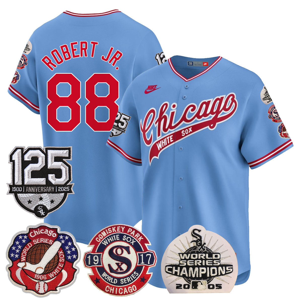 Men's Chicago White Sox 125th Anniversary - World Series Champions Jersey - All Stitched