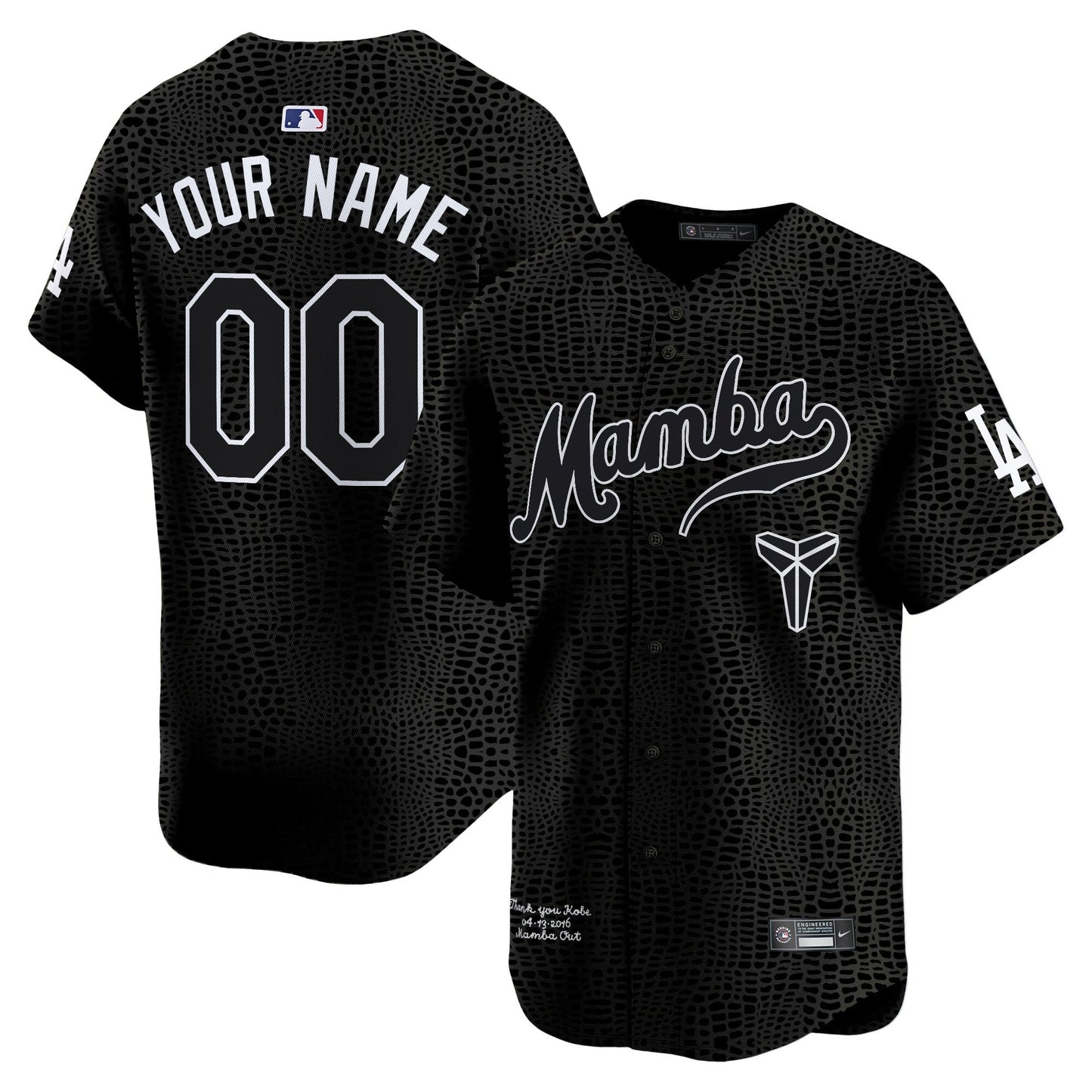 Dodgers Kobe Bryant Mamba Vapor Premier Limited Custom Jersey - All Stitched