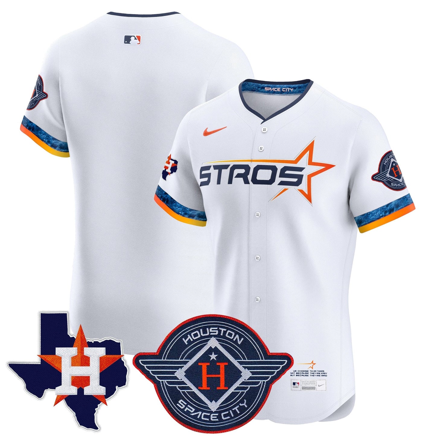 Men's Houston Astros 2025 City Connect Texas Patch Vapor Premier Elite Jersey - All Stitched