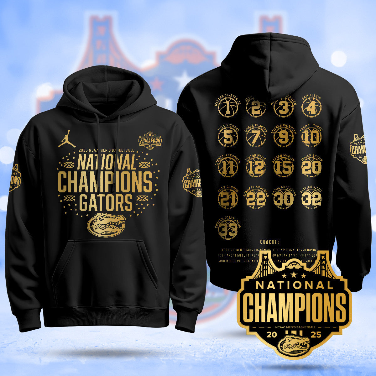 Florida Gators 2025 National Champions Basketball Hoodie N2 - Printed