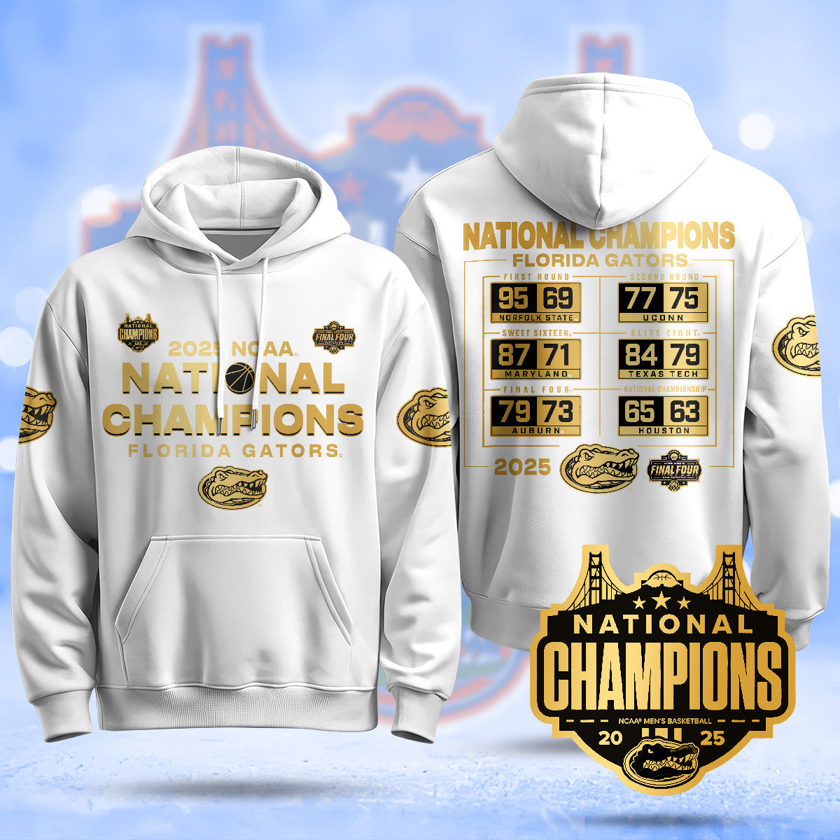 Florida Gators 2025 National Champions Basketball Hoodie - Printed