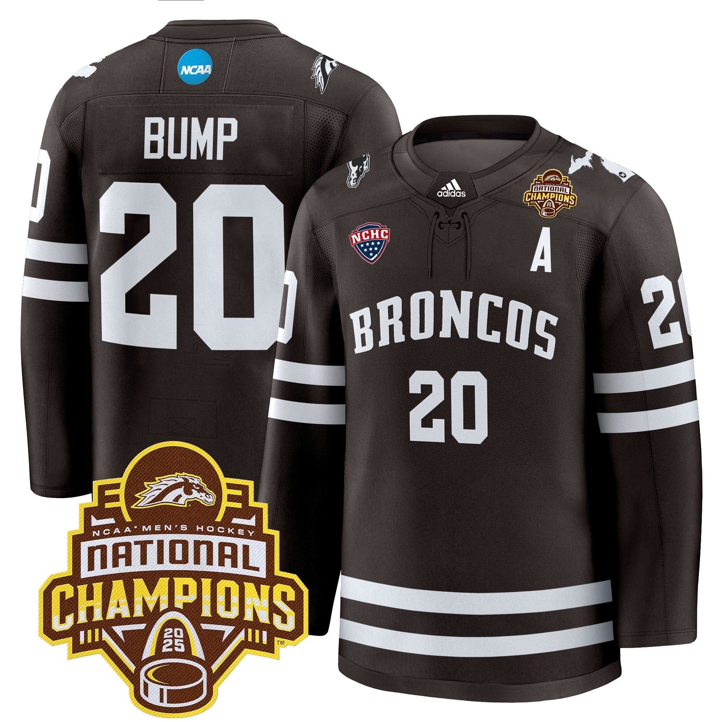 Men's Western Michigan Broncos 2025 National Champions Patch Premium Jersey - All Stitched