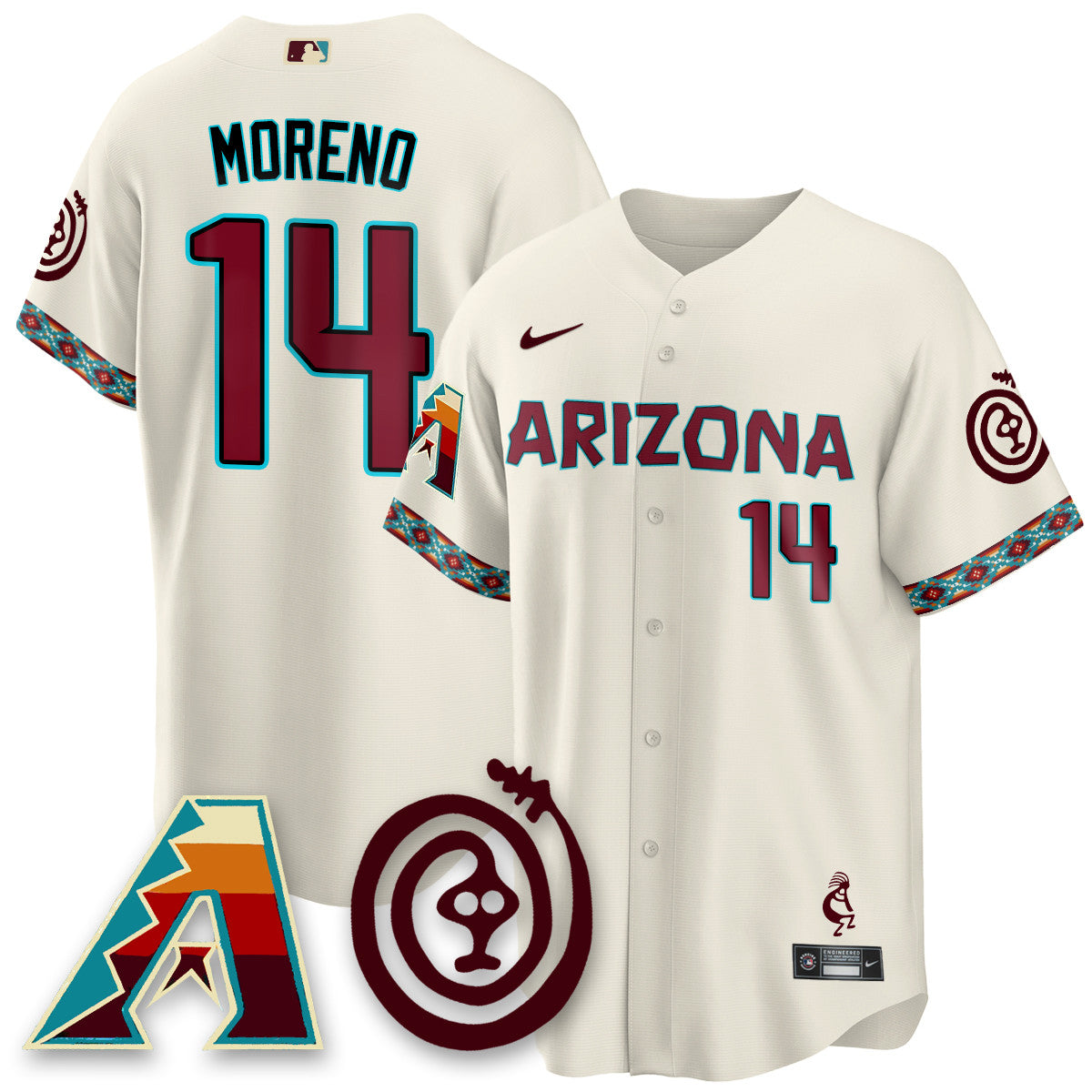 Men's Arizona Diamondbacks City Connect Concept Jersey V2 - All Stitched