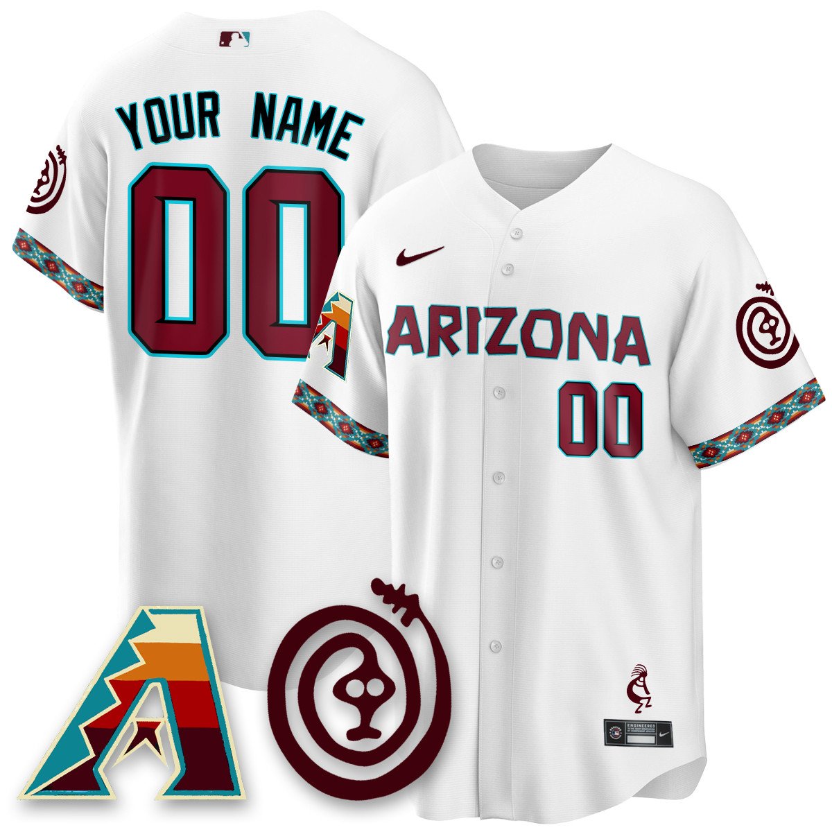 Custom Gender/Name Arizona Diamondbacks City Connect Concept Jersey V2 - All Stitched