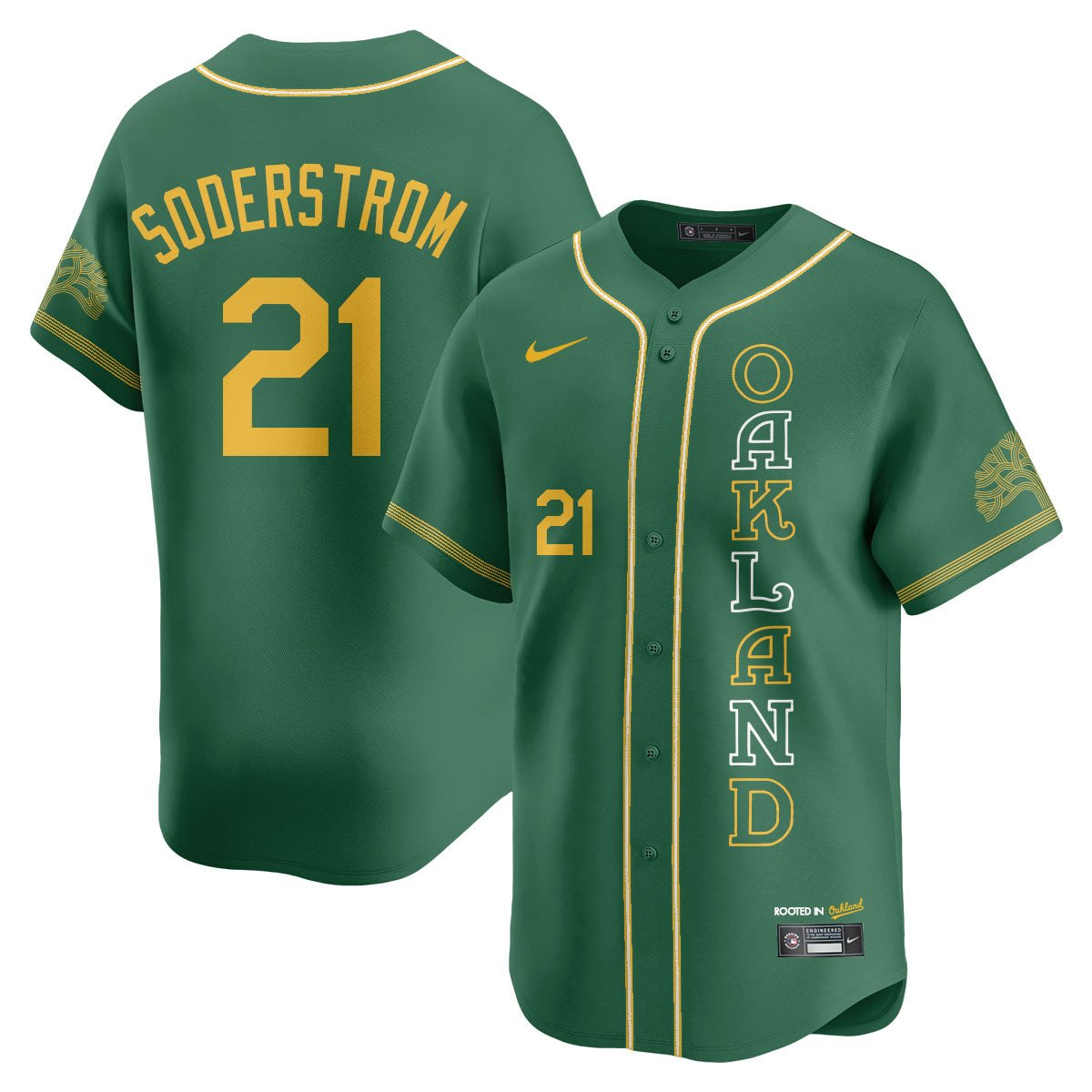 Men's Oakland Athletics City Connect Concept Jersey - All Stitched