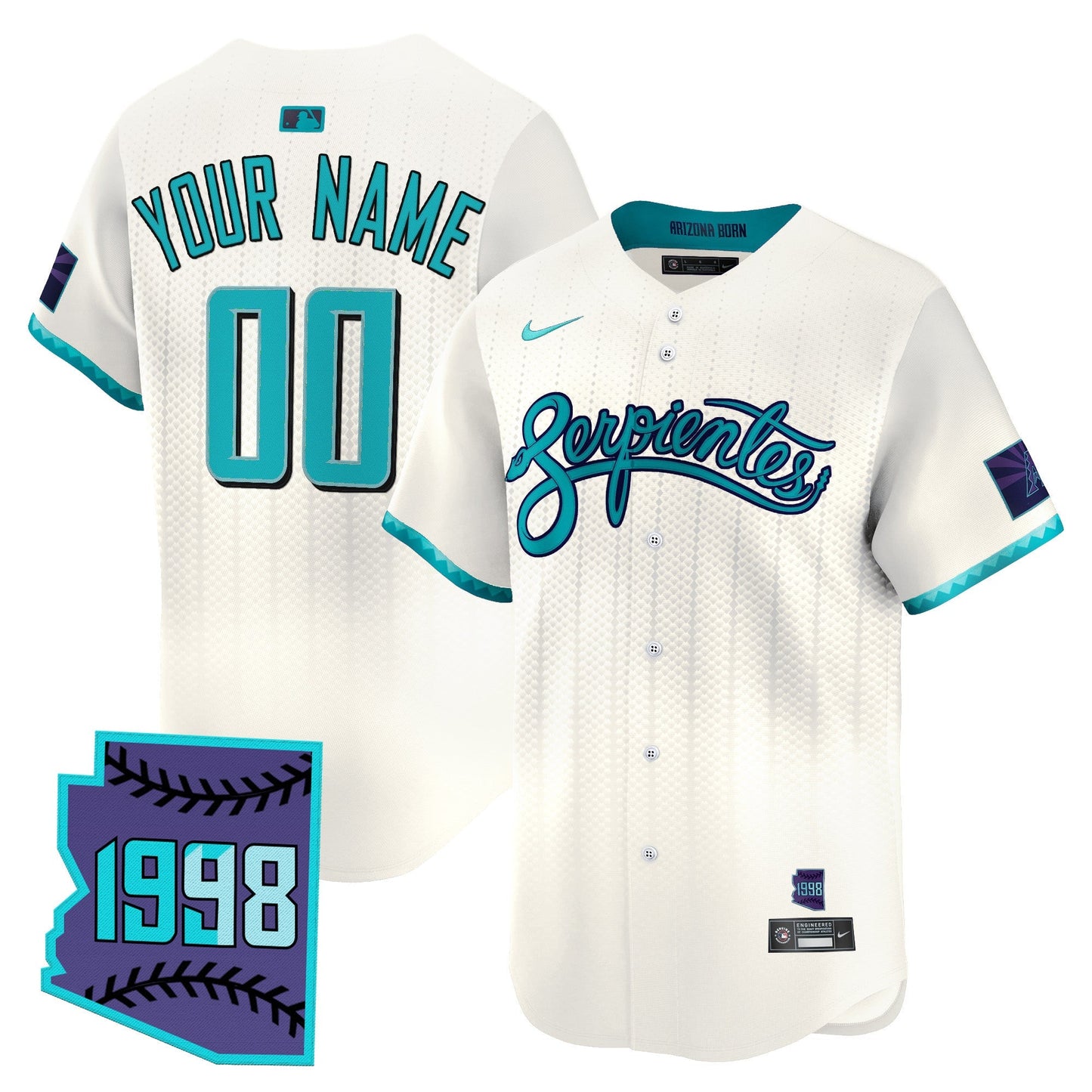 Arizona Diamondbacks 2025 City Connect Vapor Premier Limited Custom Jersey V2 - Stitched