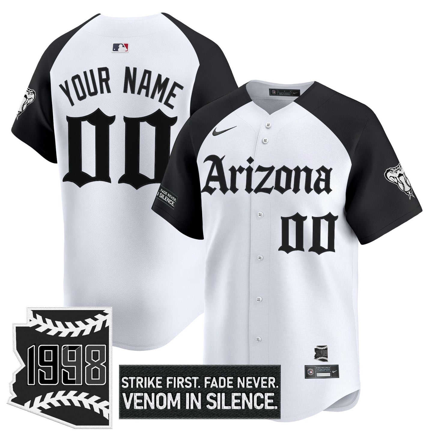 Arizona Diamondbacks 'Gothic Desert Fang Edition' Vapor Premier Limited Custom Jersey - All Stitched