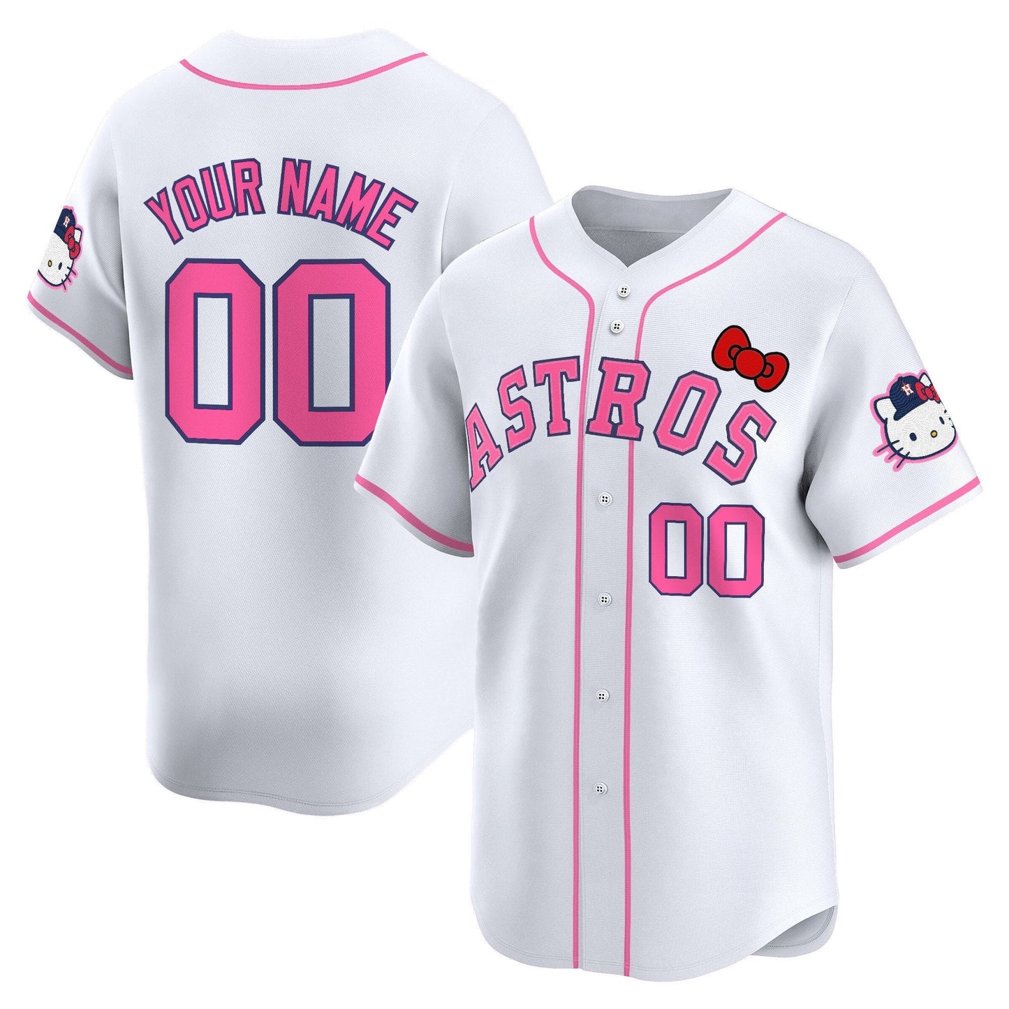 Houston Astros Hello Kitty Vapor Premier Limited Custom Jersey V2 - All Stitched
