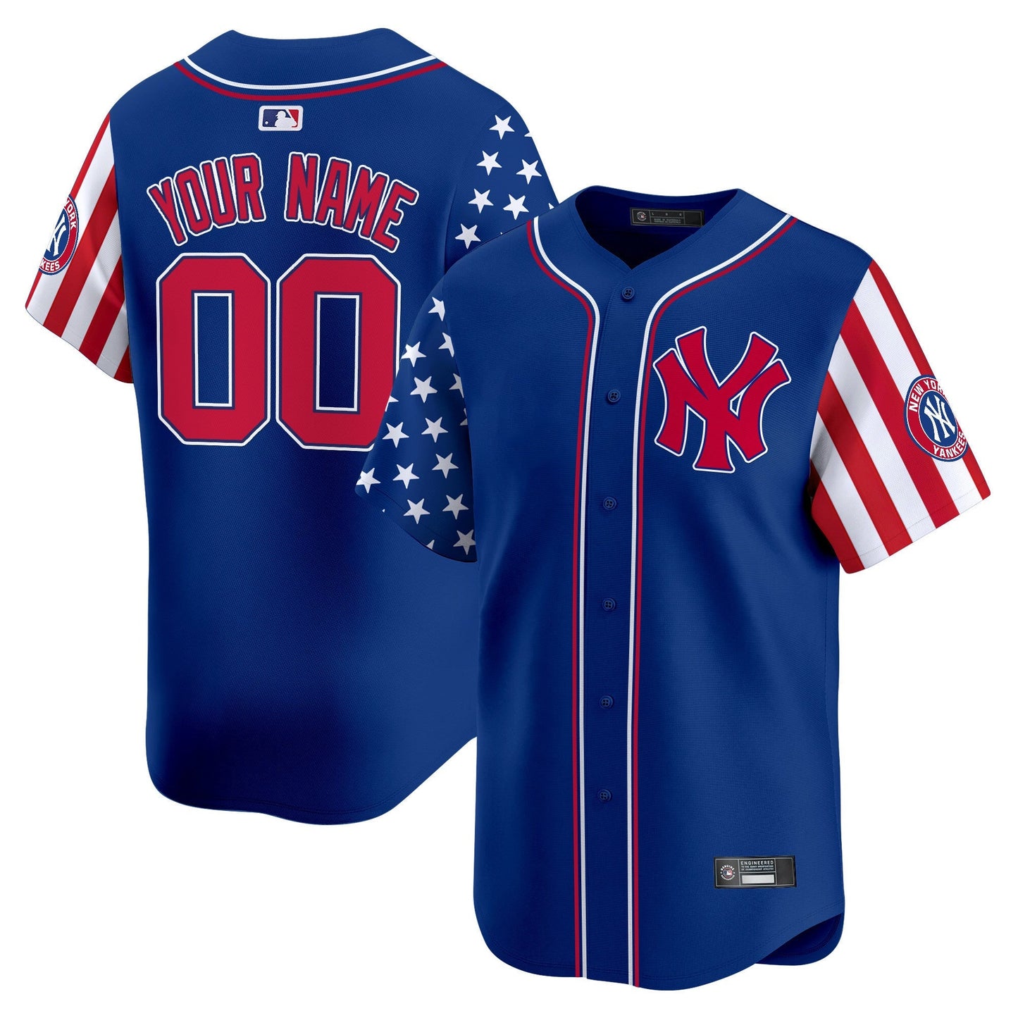 New York Yankees 2025 Independence Day Vapor Premier Limited Custom Jersey - All Stitched