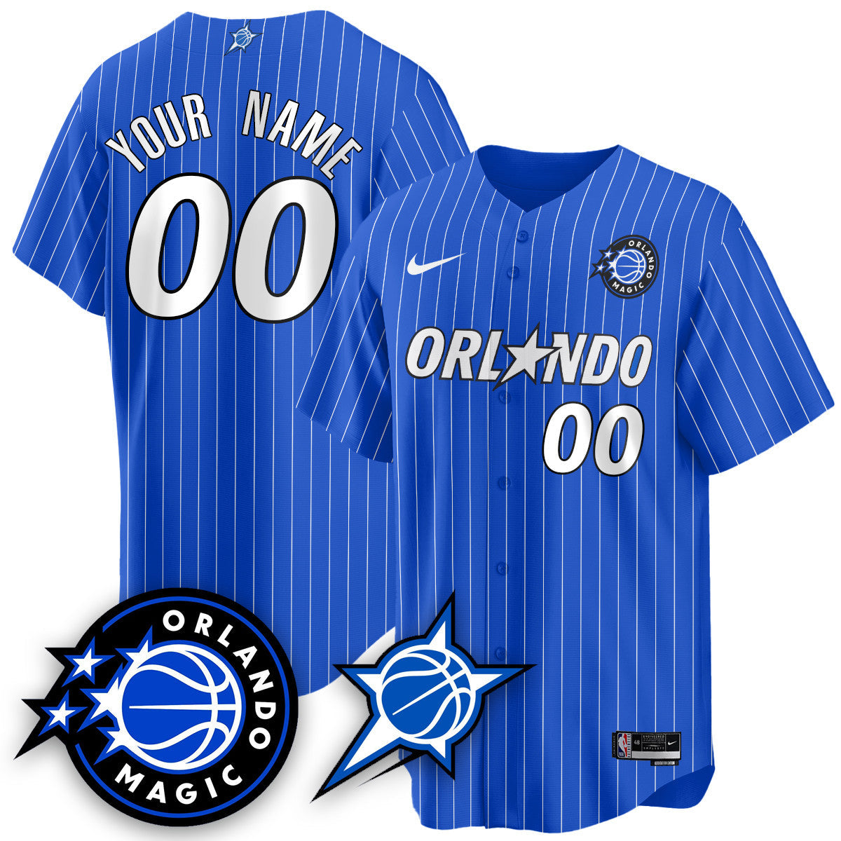 Custom Orlando Magic New Generation of Magic Baseball Jersey - All Stitched