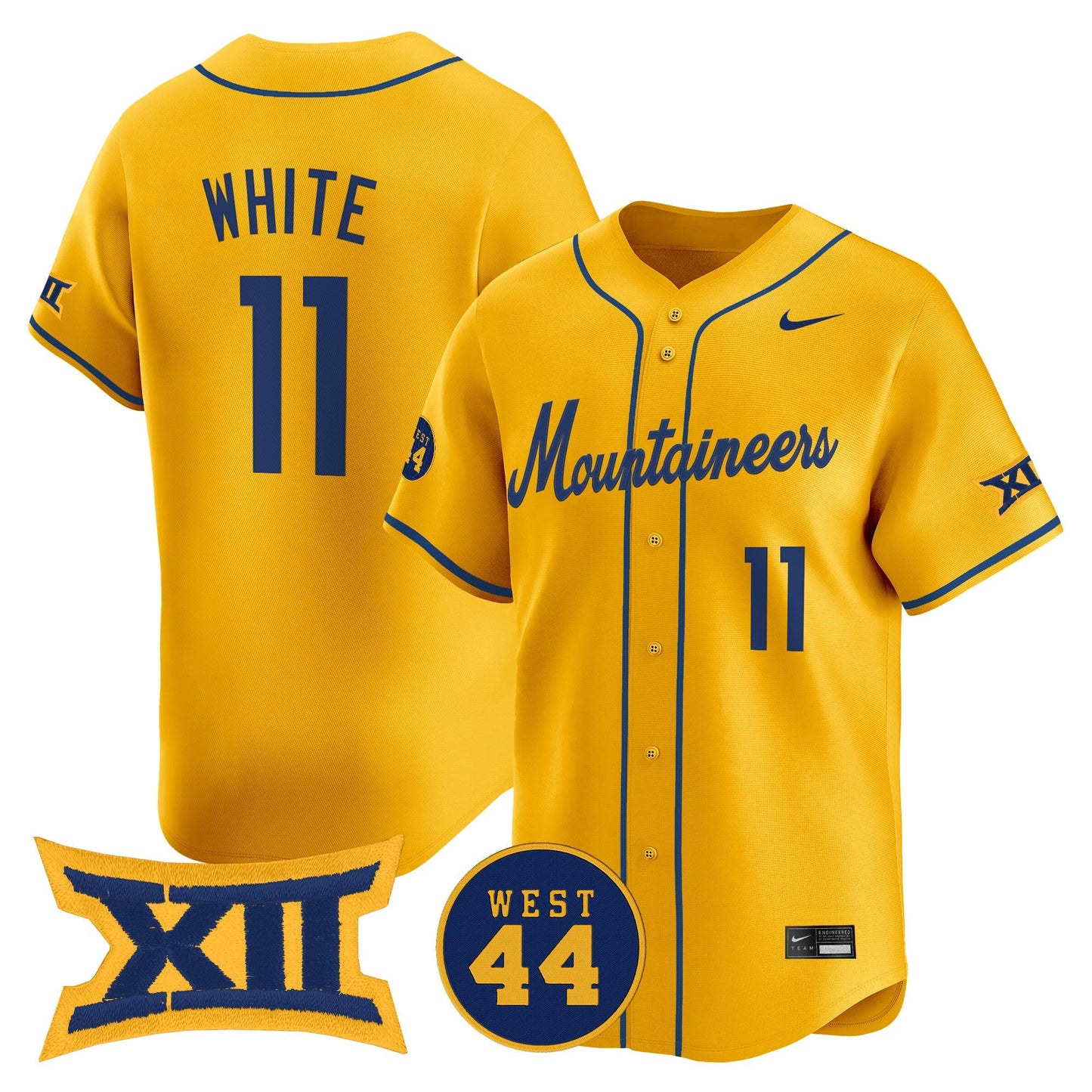 Men's West Virginia Mountaineers 2025 Vapor Premier Limited Jersey - All Stitched