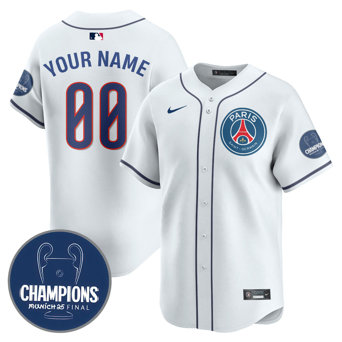 Paris Saint-Germain 2025 Soccer x Baseball Limited Custom Jersey - All Stitched
