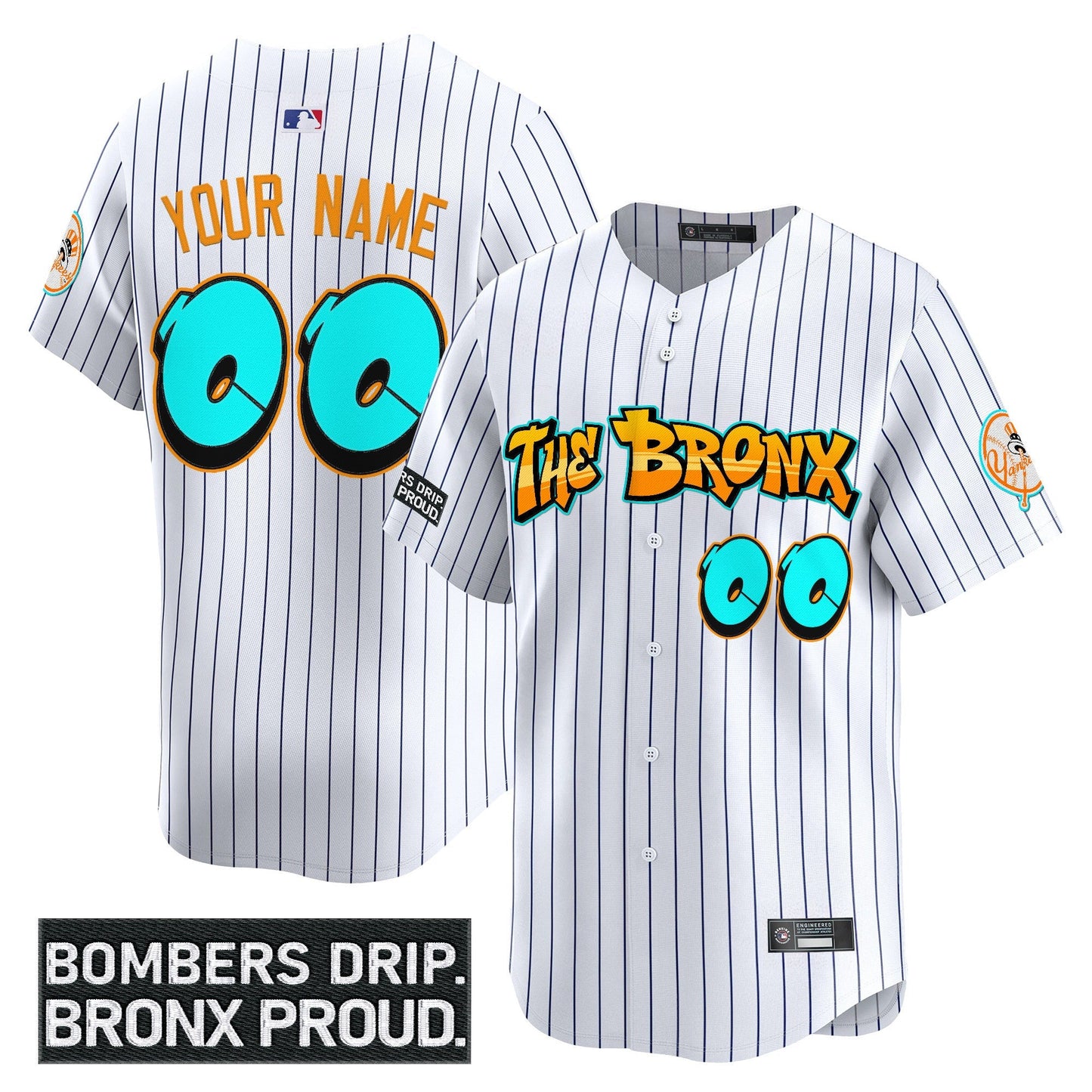 Yankees 'Graffiti Bronx Bombers Edition' Vapor Premier Limited Custom Jersey - All Stitched