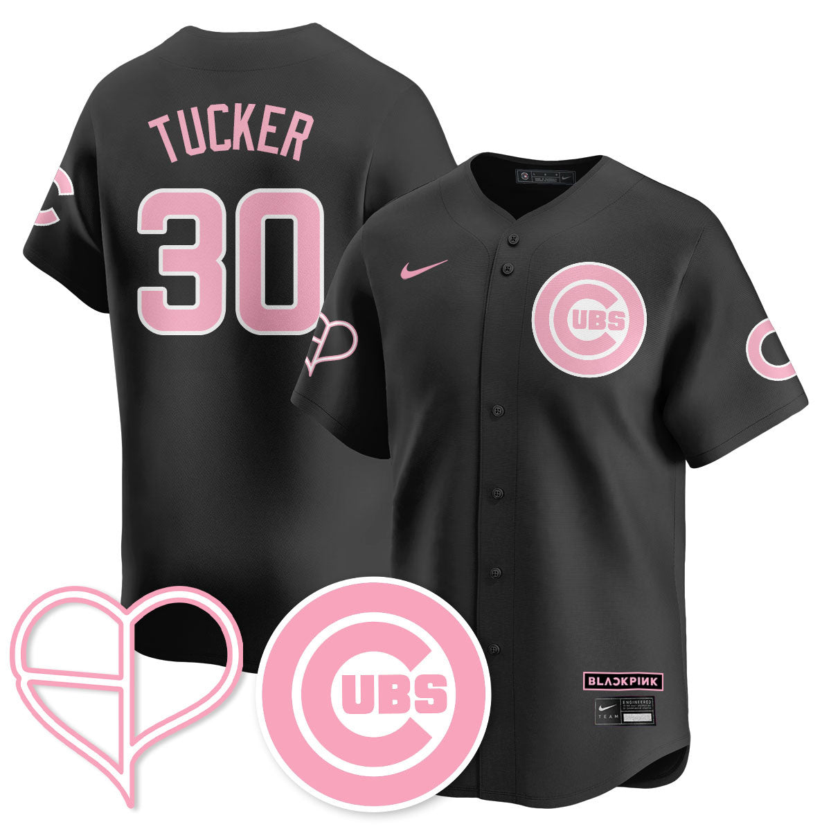 Men's Chicago Cubs BLΛƆKPIИK 2025 Limited Jersey - All Stitched