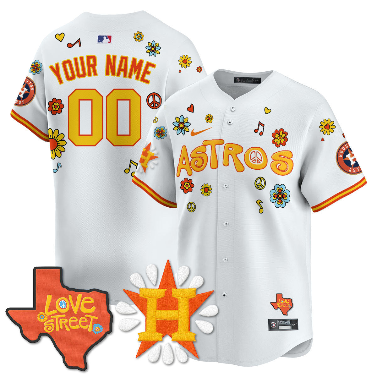 Houston Astros "Love Street" Limited Custom Jersey - All Stitched