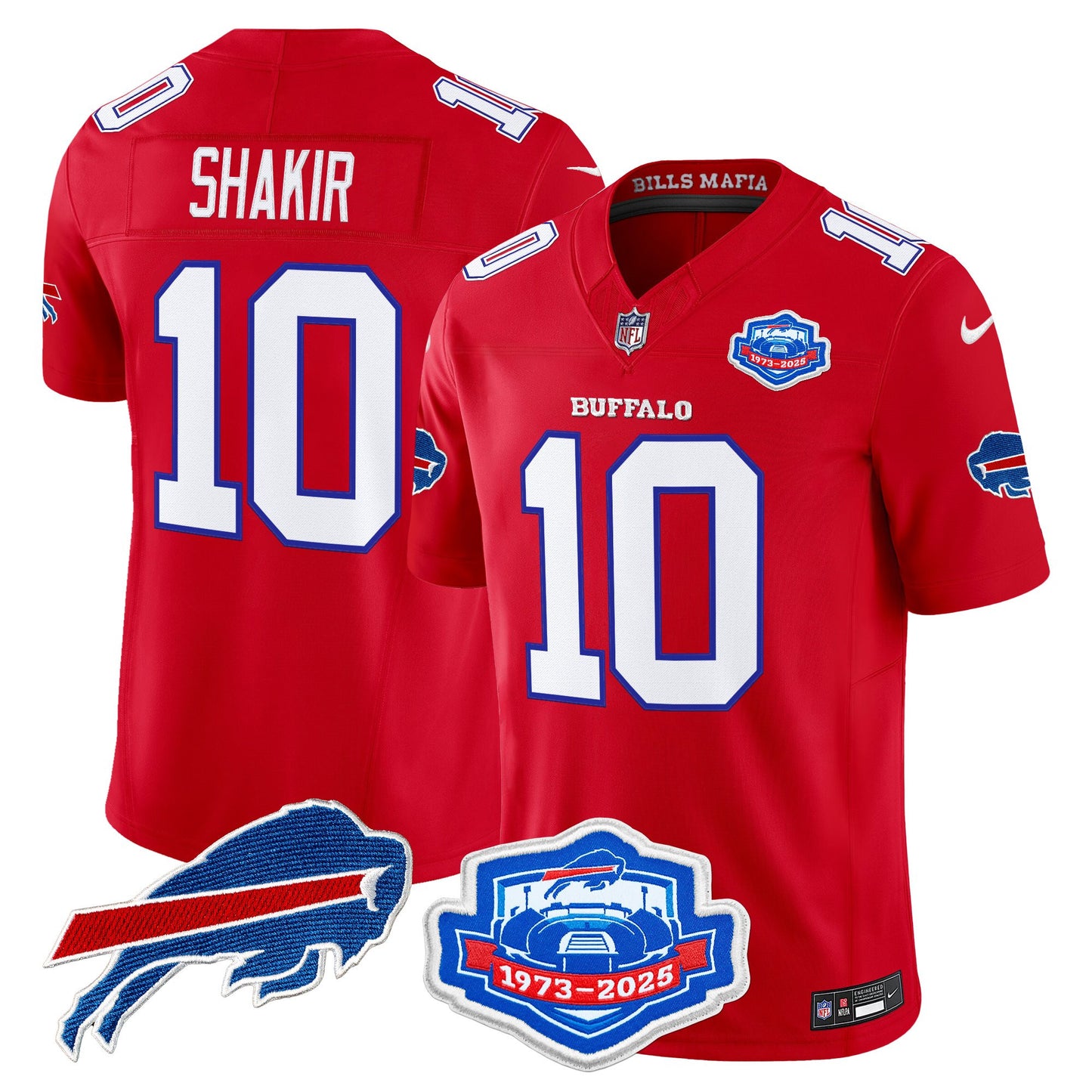 Men's Buffalo Bills 2025 "Rivalries" Vapor Limited Jersey - Farewell Season Patch - All Stitched