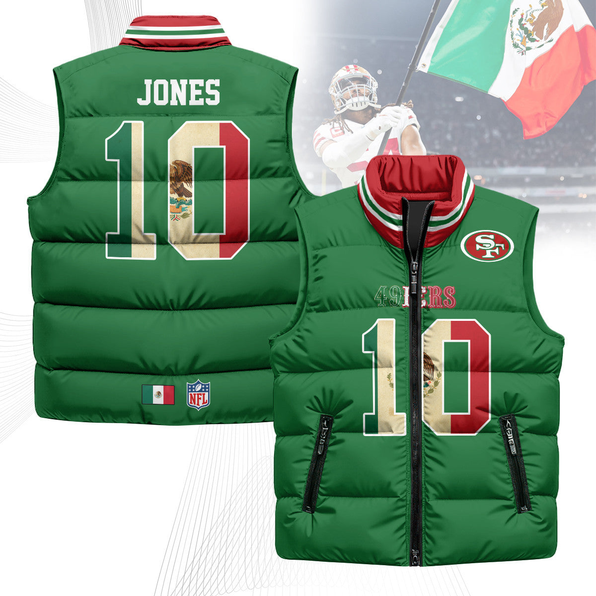 San Francisco 49ers Mexico Puffer Vest
