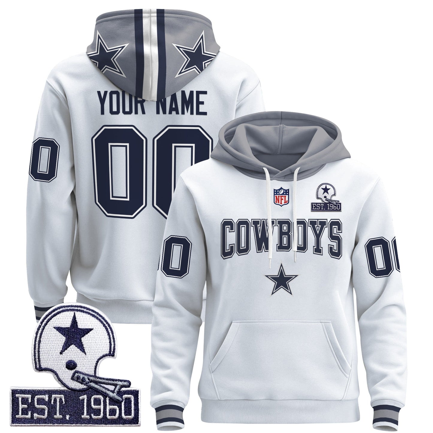 Dallas Cowboys 2025 Premium Custom Pullover Hoodie - All Stitched