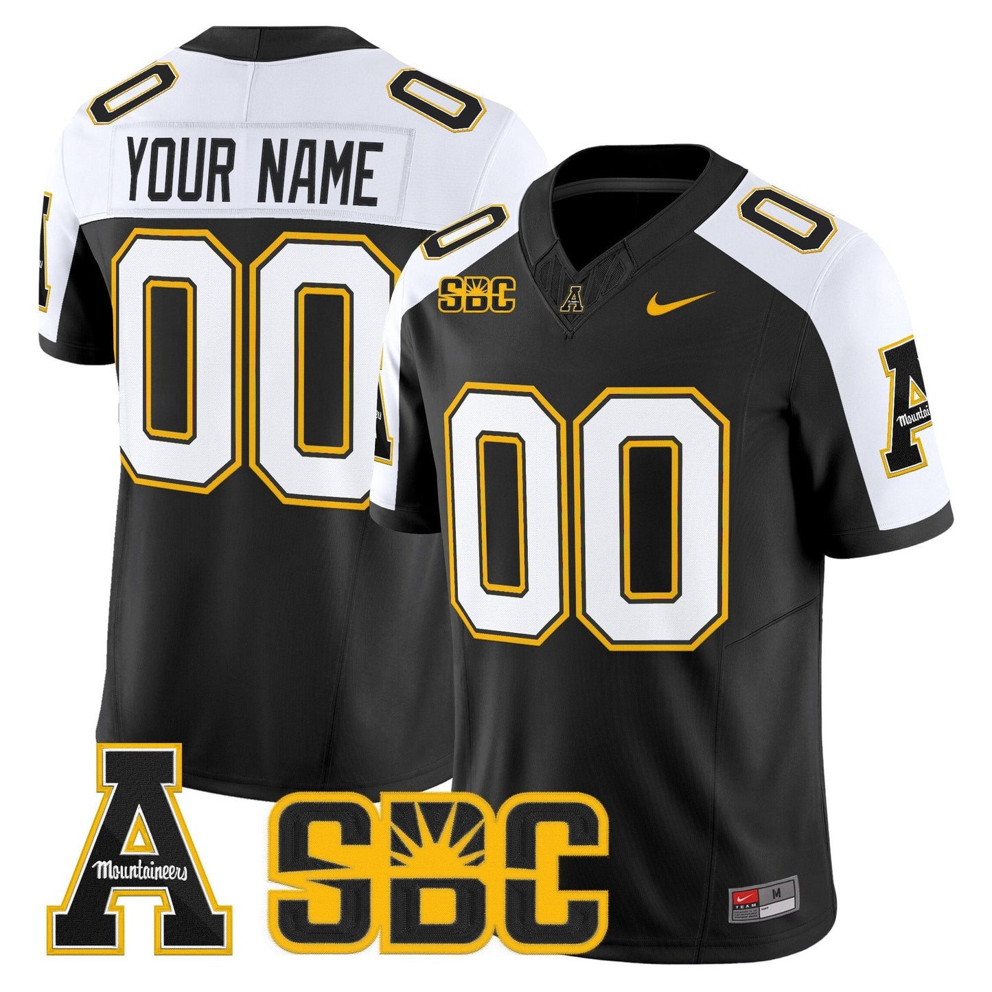 App State Mountaineers 2025 Vapor Limited Custom Jersey - All stitched