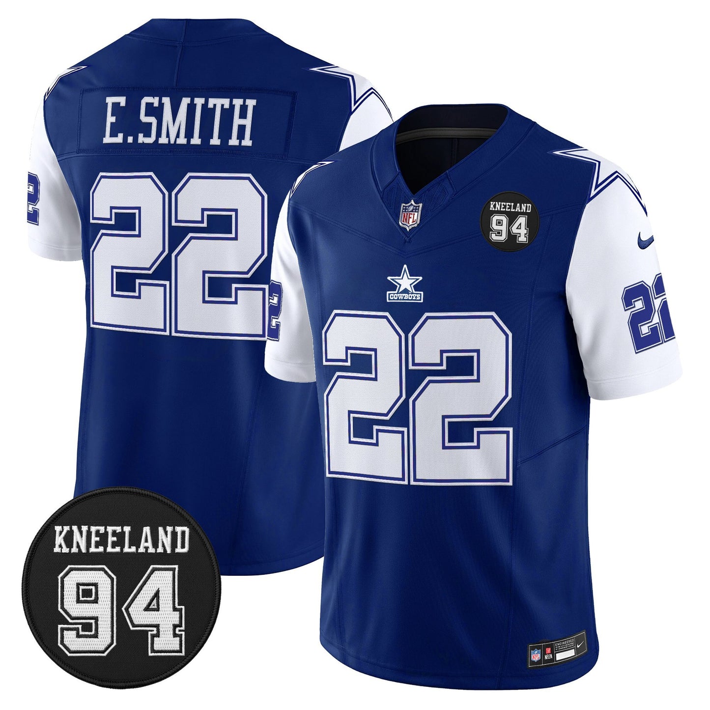 Men's Dallas Cowboys #94 Marshawn Kneeland Memorial Patch Vapor Limited Jersey - All Stitched
