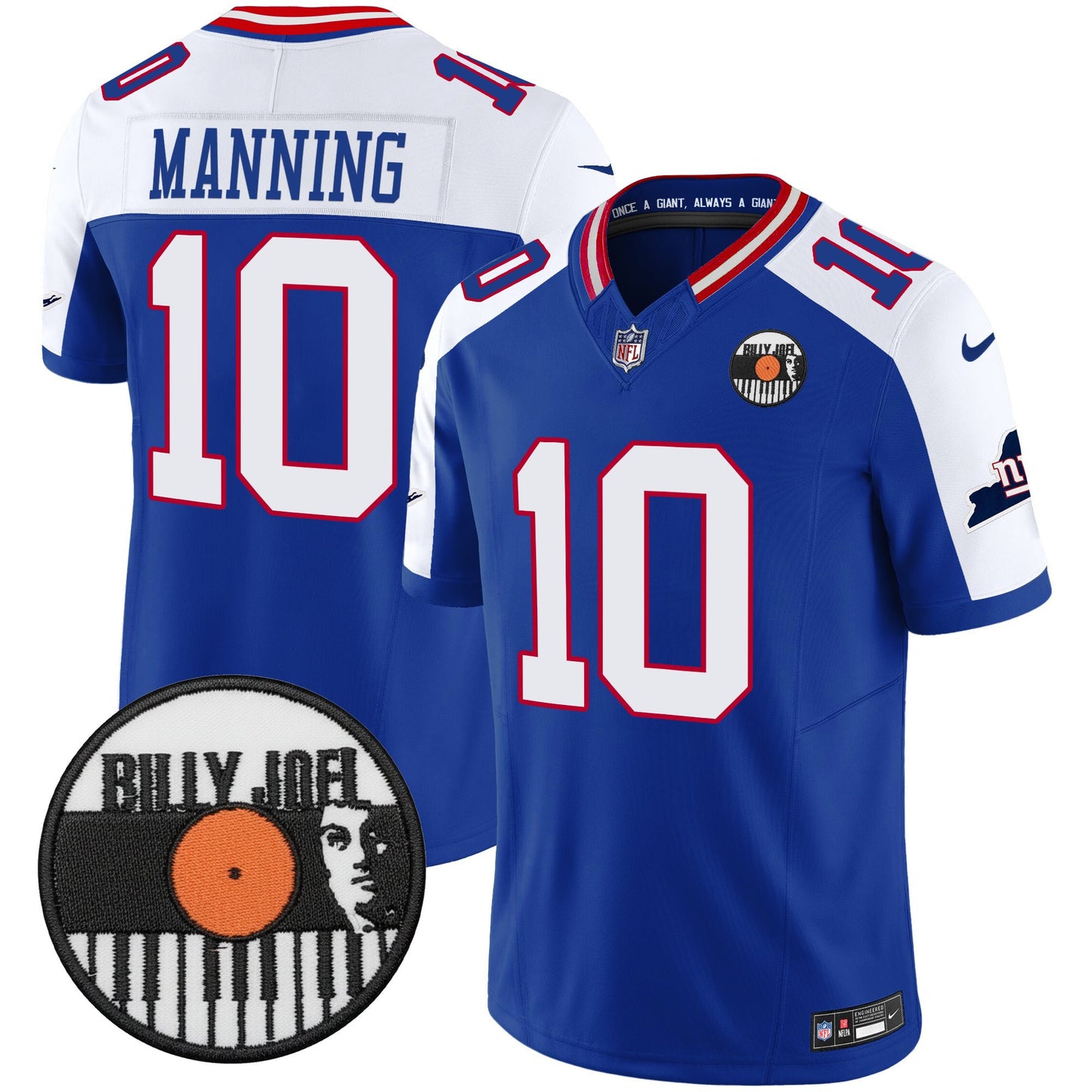 Men's Billy Joel × New York Giants Vapor Limited Jersey - All stitched