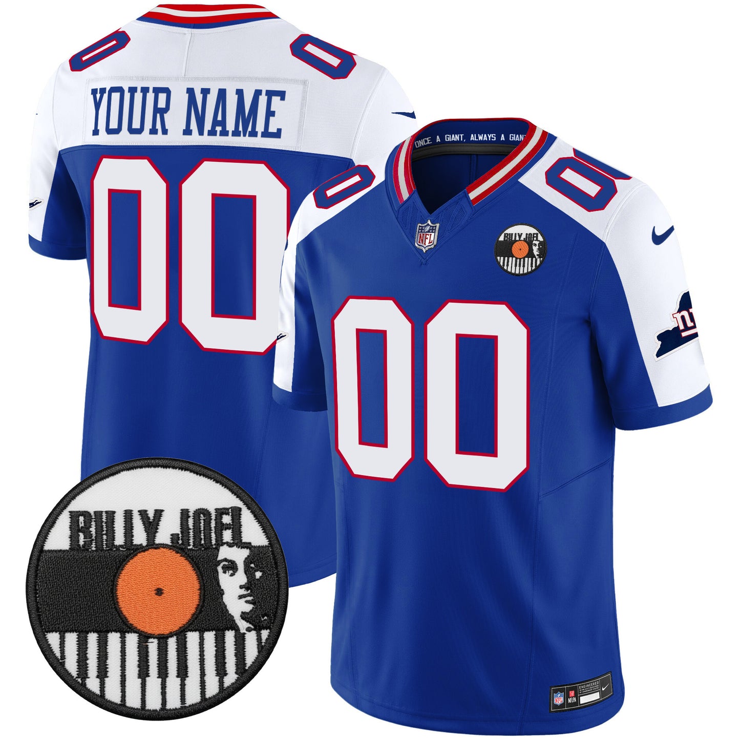 Billy Joel × New York Giants Vapor Limited Custom Jersey - All stitched