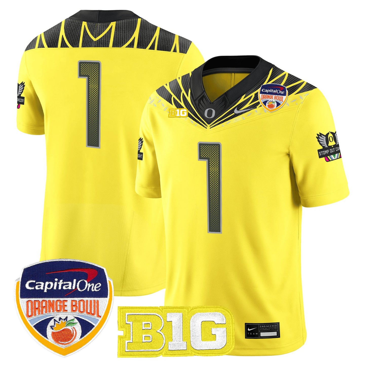 Men's Oregon Ducks 2026 Orange Bowl Vapor Limited Jersey - All Stitched