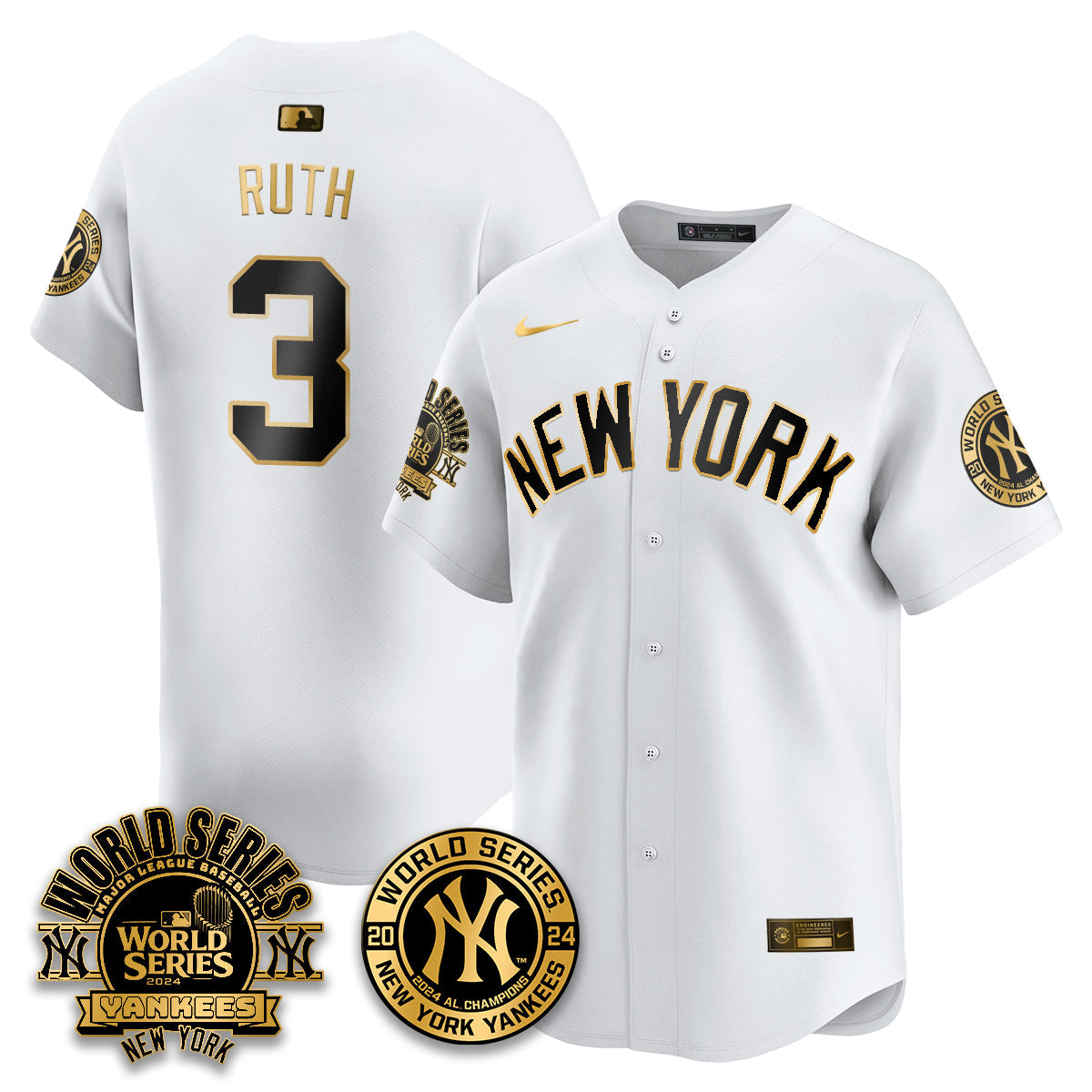 New York Yankees World Series 2024 Jersey - All Stitched