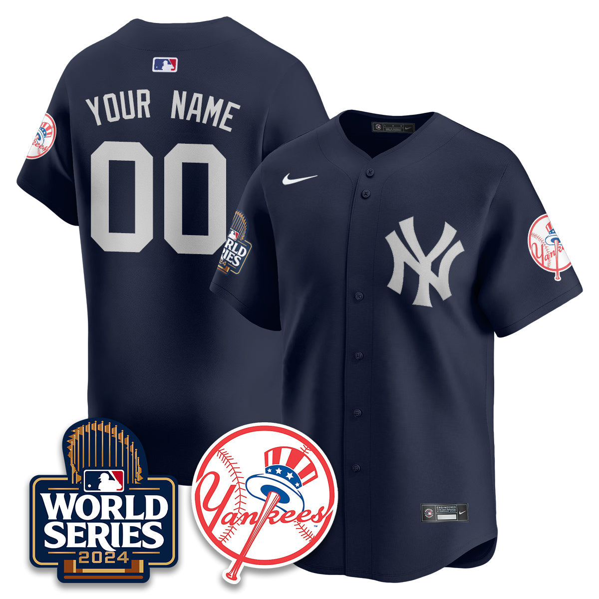 New York Yankees World Series 2024 Custom Jersey - All Stitched