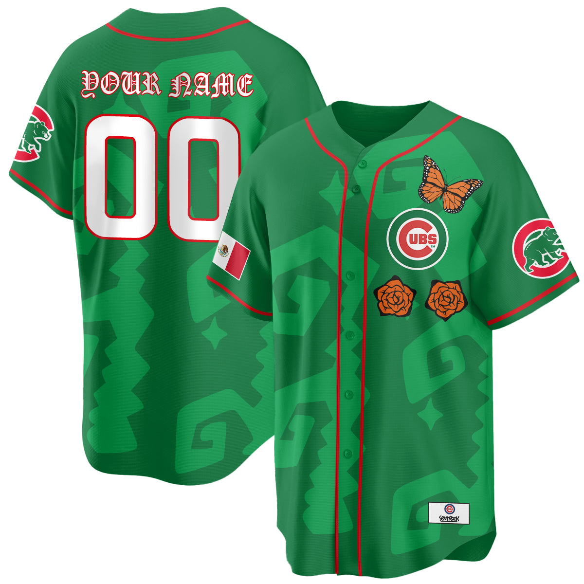 Chicago Cubs "Xicago" Mexican Heritage Custom Jersey - All Stitched
