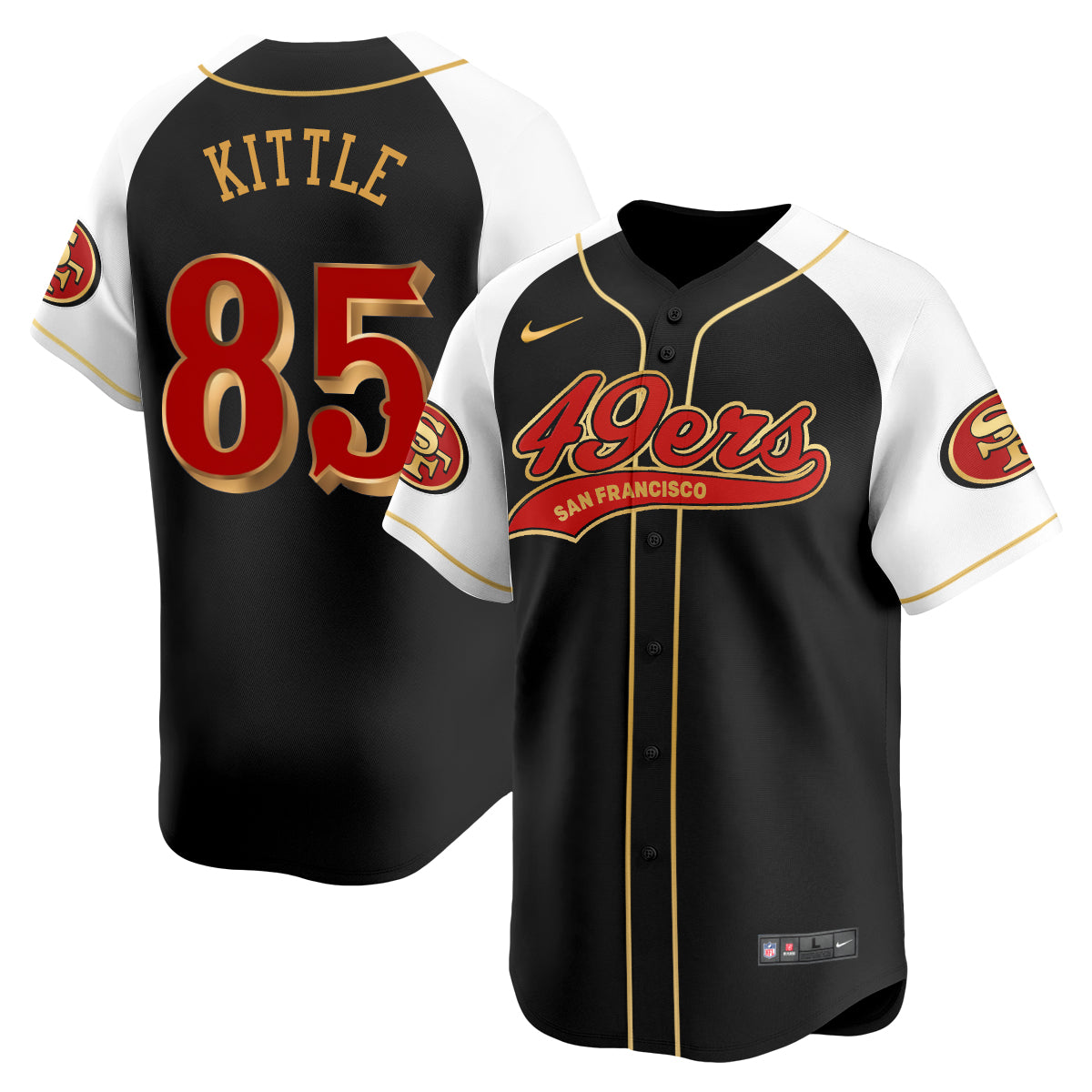 San Francisco 49ers Rivalry Series Baseball Jersey - All Stitched