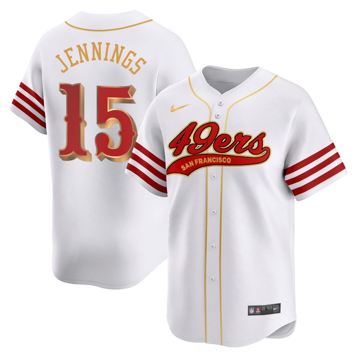 San Francisco 49ers Rivalry Series Baseball Jersey - All Stitched