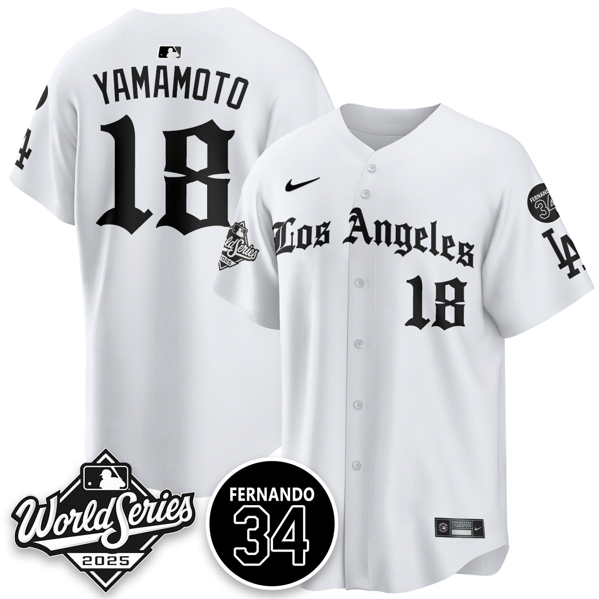Los Angeles Dodgers 2025 Gothic NL Champions Jersey - All Stitched
